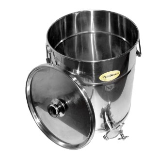 Mézpergető vödör rozsdamentes kifolyóval 35 kg
